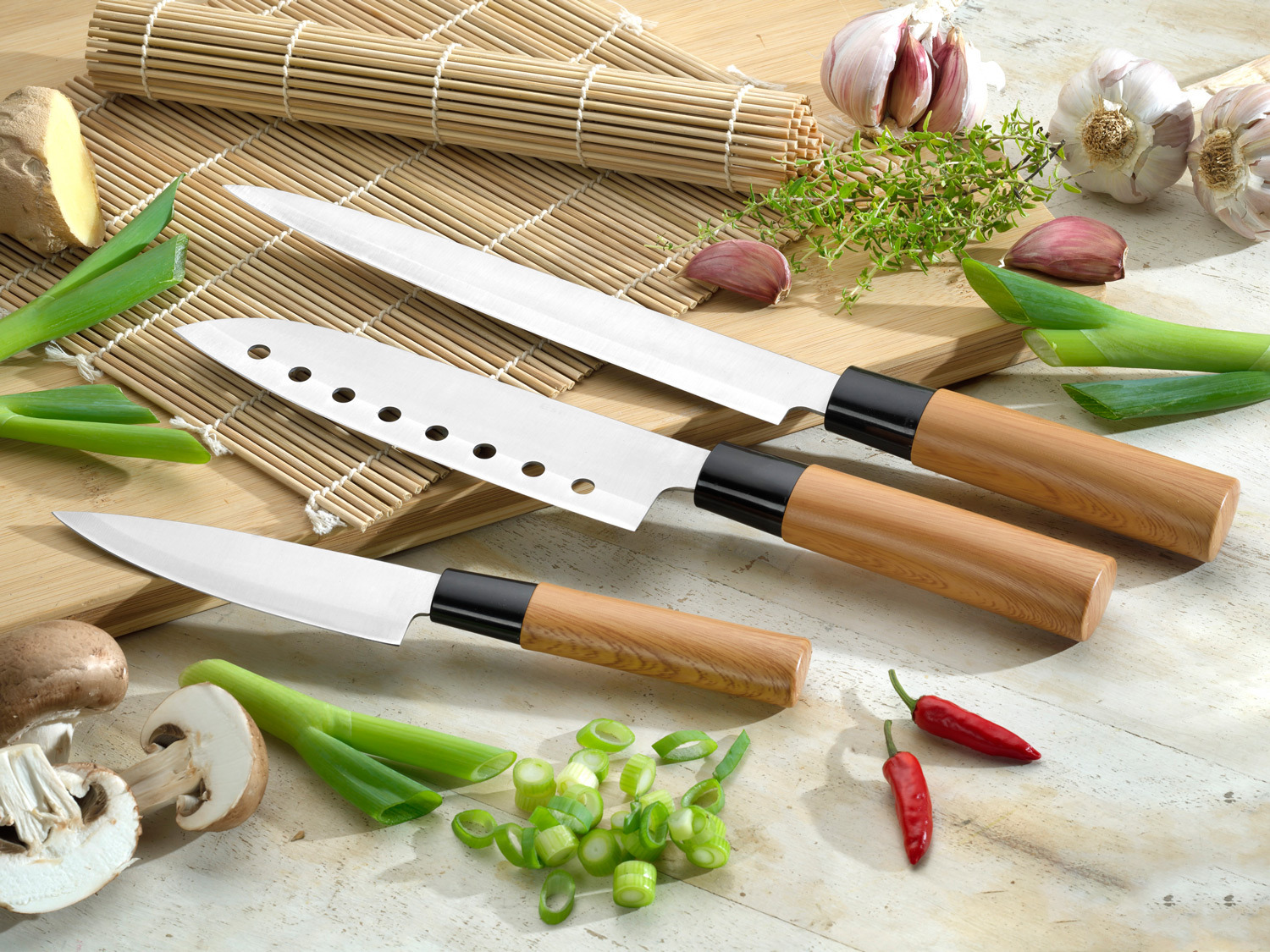 Esmeyer Messerset 3 tlg. im asiatischen Stil | LIDL