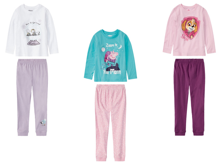Gehe zu Vollbildansicht: Kinder Kleinkinder Mädchen Pyjama, aus reiner Baumwolle - Bild 1