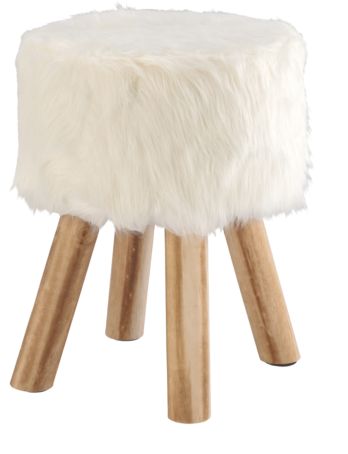 LIVARNO® Fellhocker (weiß)