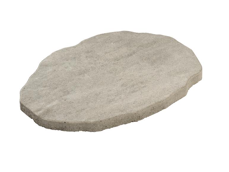 Unregelmäßig geformte graue Gartenplatte