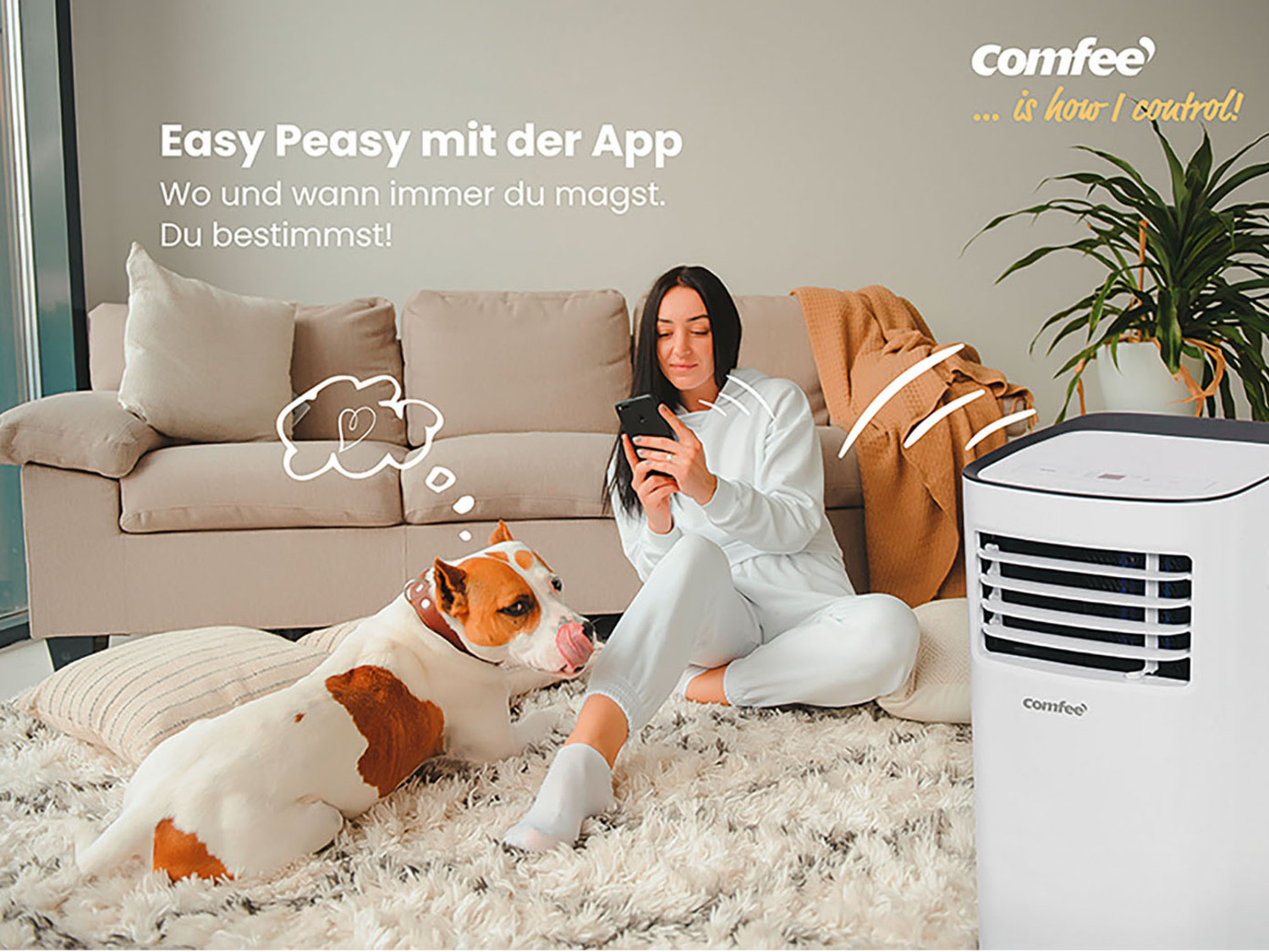 Comfee Mobiles Klimagerät »Smart Cool 7000-1«, 43 l/Tag, für Räume bis 25 m²