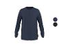 Dunkelblaues Langarm-Henley-Shirt für Herren mit zwei Farboptionen.