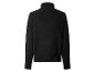 Schwarzer gerippter Rollkragenpullover, Rückansicht.
