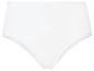 Weiße Damen-Unterhose, hoher Bund.