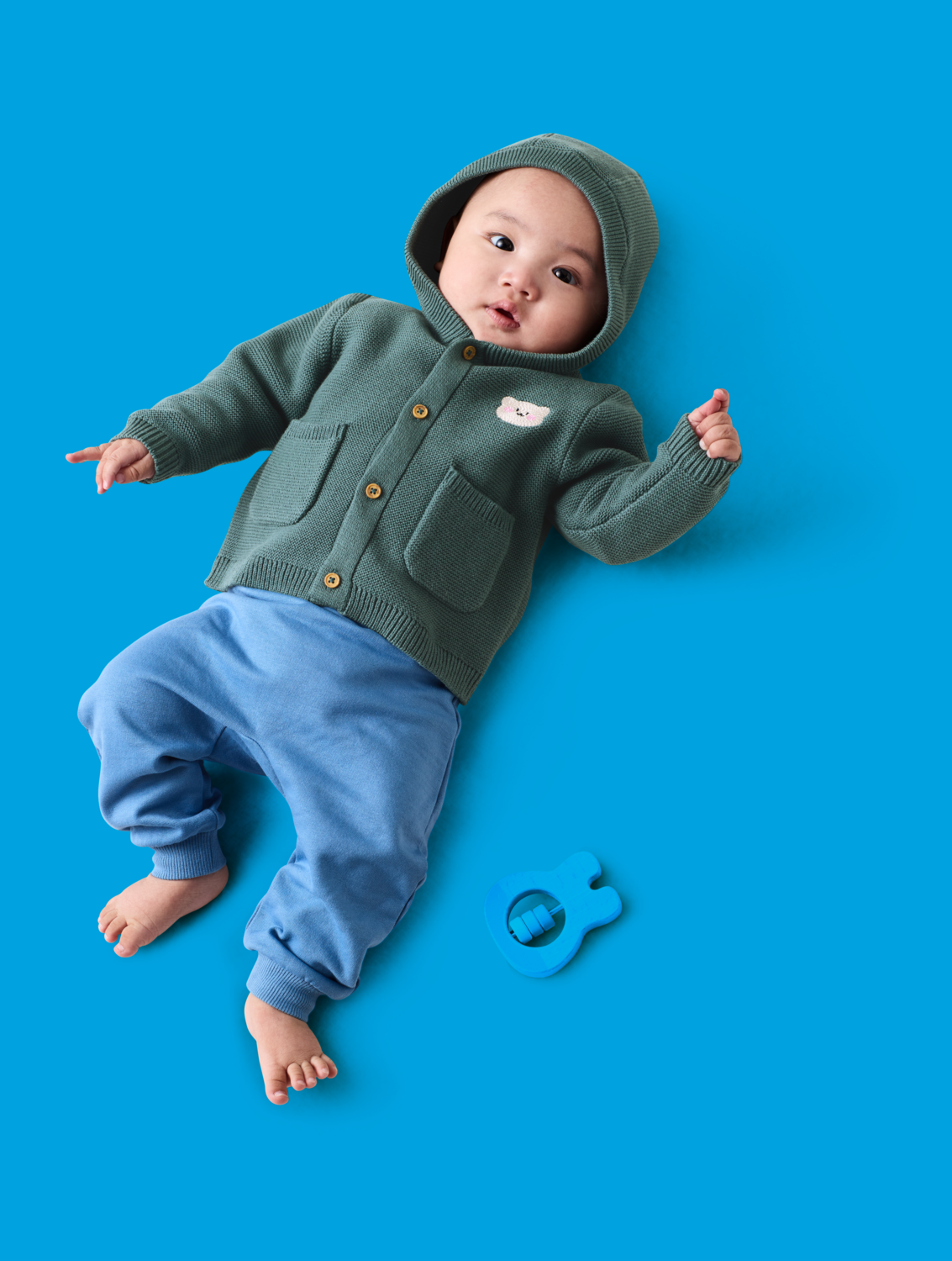 LUPILU® Baby Strickjacke (Grün, 50/56) – Bild 2 von 4