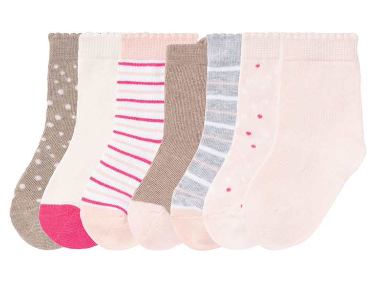 lupilu Kleinkinder Mädchen Socken, 7 Paar, mit Bio-Baumwolle