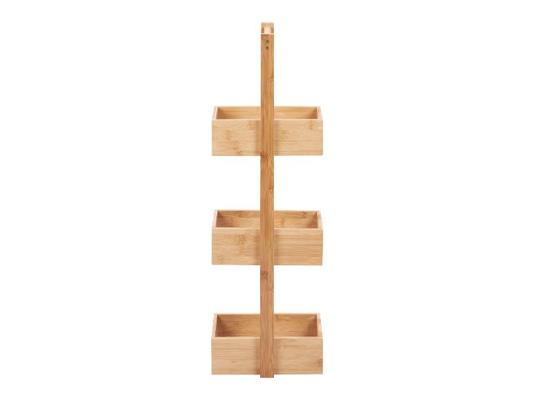 Dreistöckiger Bambus-Aufbewahrungskorb.