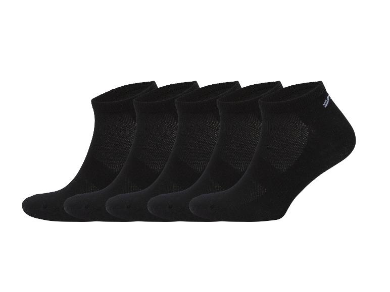 Set aus 5 Paar schwarzen niedrigen Sportsocken