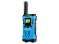 Blaues Kinder-Walkie-Talkie mit schwarzer Antenne und Tasten.