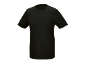Schwarzes, kurzärmeliges Basic-Herren-T-Shirt.