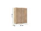 Holzkleiderschrank mit vier Türen, Maße 210 cm (H) x 181 cm (B) x 54 cm (T)