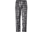 Graue karierte Pyjamahose mit elastischem Bund.