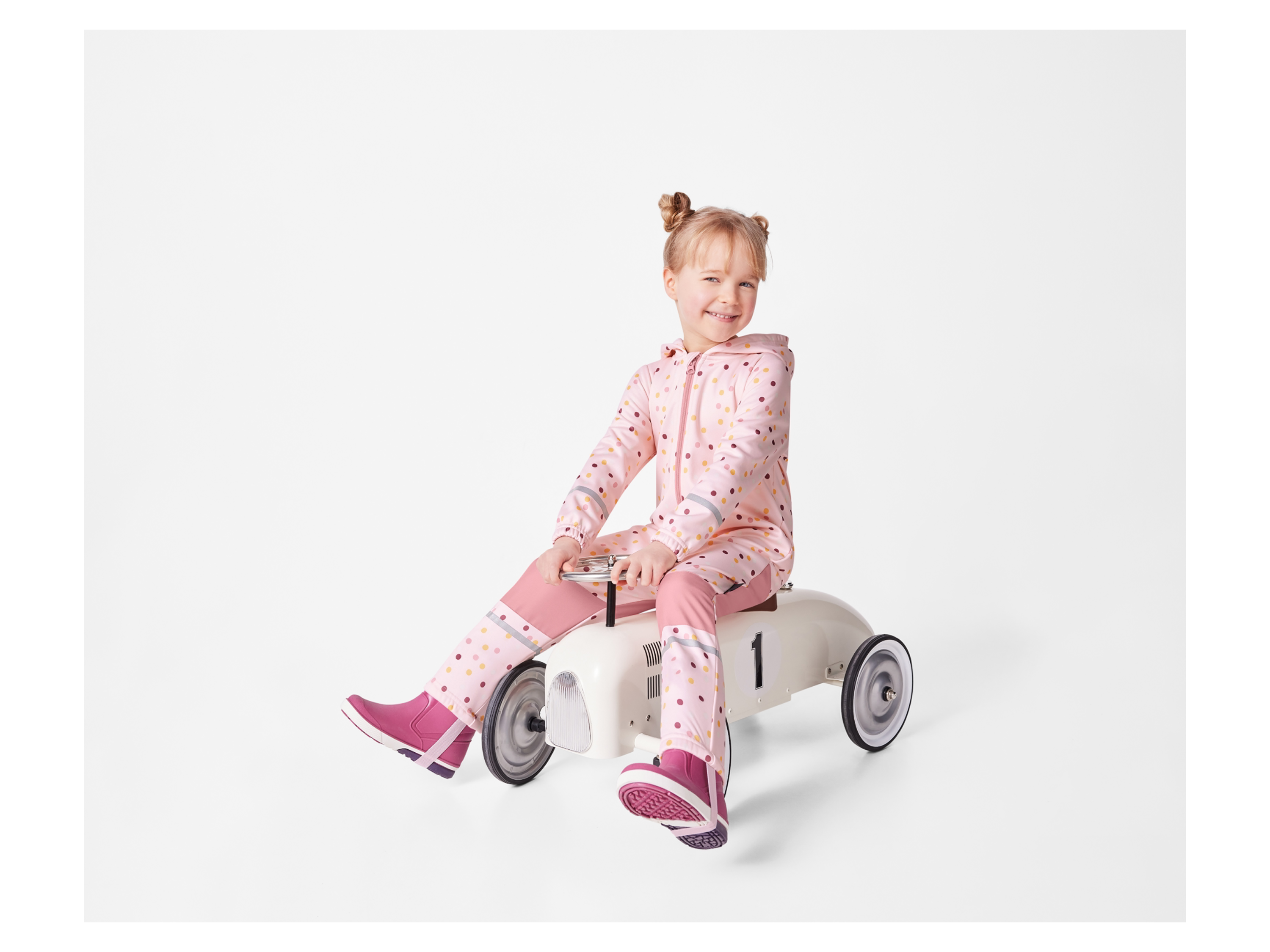 LUPILU® Baby Kleinkinder Matsch- und Buddel Overall Softshell, gefüttert (Rosa, 86/92) – Bild 2 von 4