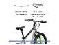 Mountainbike mit geradem Lenker (650 mm breit) und höhenverstellbarem Sattel (85-102 cm).