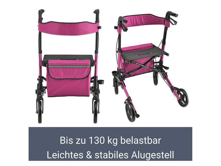 Gehe zu Vollbildansicht: Juskys Aluminium Rollator »Vital«, klappbar - Bild 10