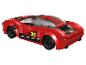 Rotes Spielzeug-Rennauto mit der Nummer 35 und transparentem Dach.
