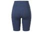 Dunkelblaue Damen-Radlerhose mit hohem Bund und Logo-Detail