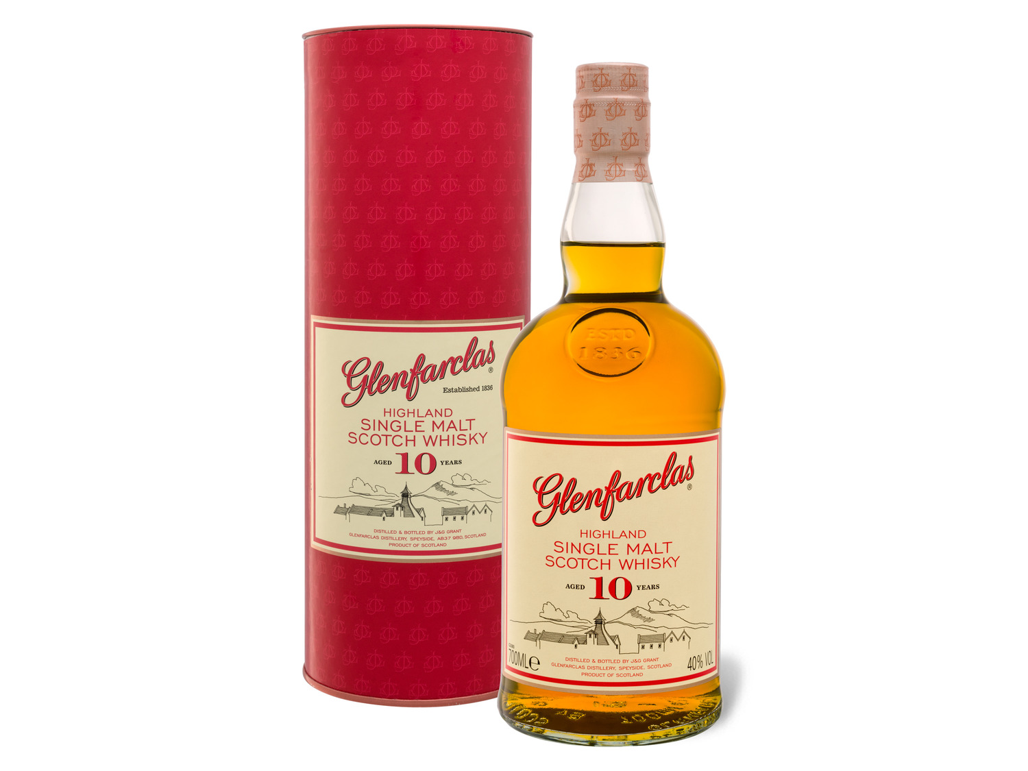 Glenfarclas Highland Single Malt Scotch Whisky 10 Jahr…