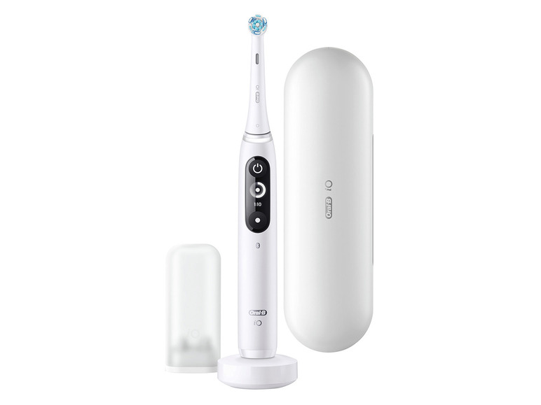Gehe zu Vollbildansicht: Oral-B iO 7 Elektrische Zahnbürste, Reiseetui, white alabaster - Bild 2