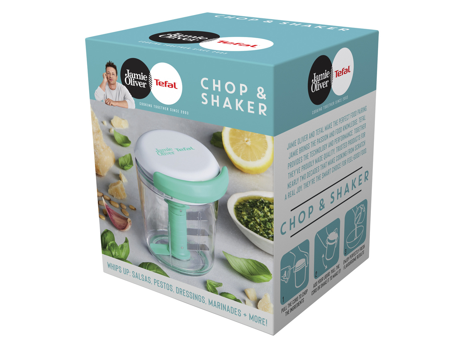 Tefal Jamie Oliver Kitchen Essentials Chop & Shaker, 4…