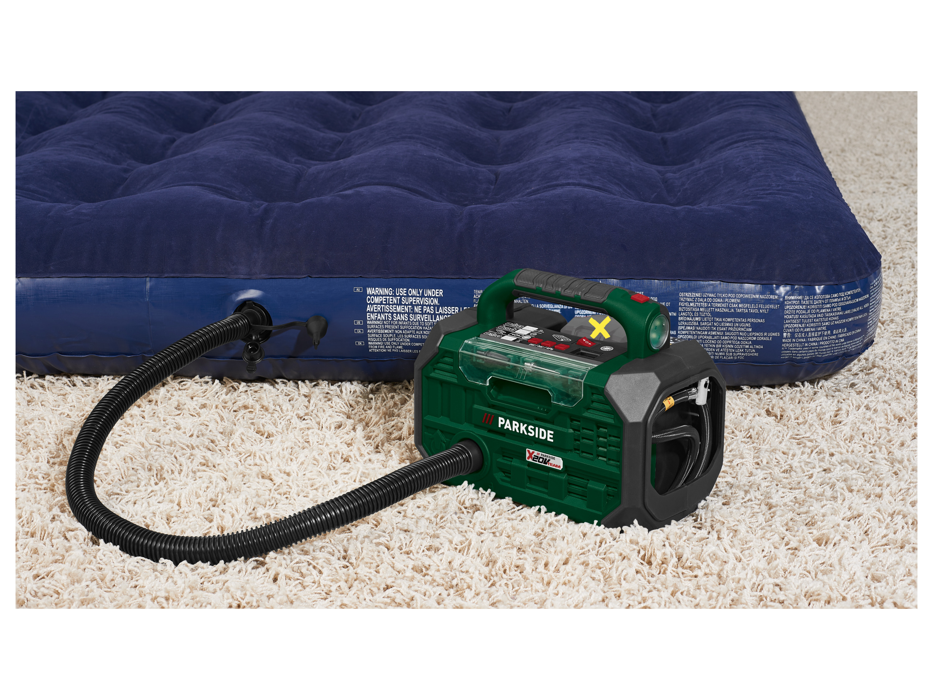 PARKSIDE® 20 V Akku-Kompressor und -Luftpumpe »PKA 20-Li C3«, ohne Akku und Ladegerät – Bild 3 von 4
