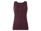 Bordeauxrotes Tanktop mit Rundhalsausschnitt.