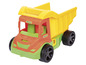 Ein gelber Wader Spielzeug-LKW mit kippbarer Ladefläche.