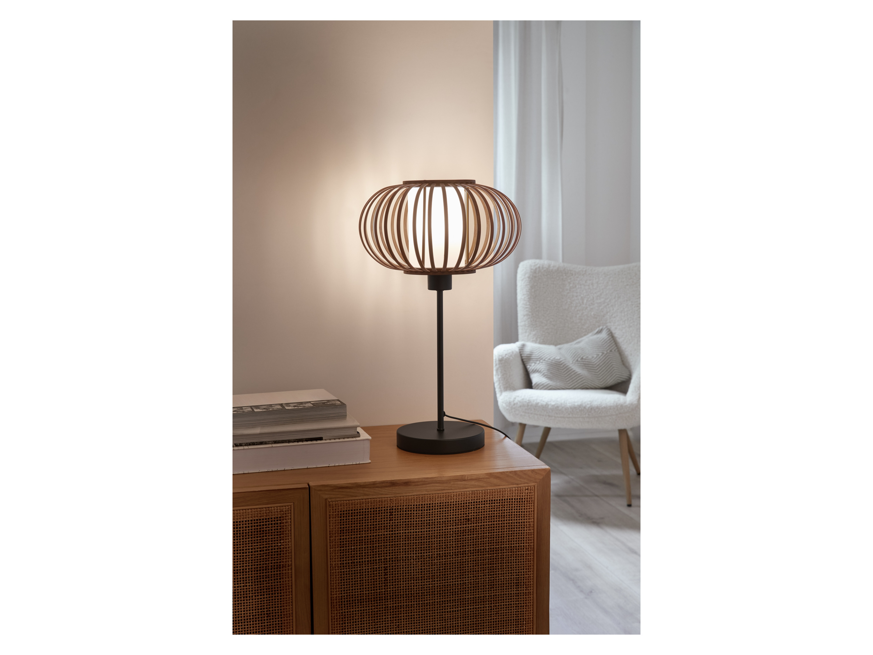 Thumbnail - LIVARNO home Tischleuchte/Deckenleuchte Rattan LED (Tischleuchte - einfach)