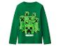 Grünes Langarmshirt mit Minecraft Creeper-Aufdruck