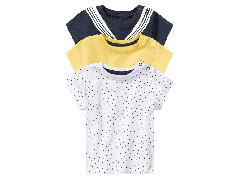 Gehe zu Vollbildansicht: lupilu® Baby T-Shirt, reine Bio-Baumwolle, 3er Set - Bild 10
