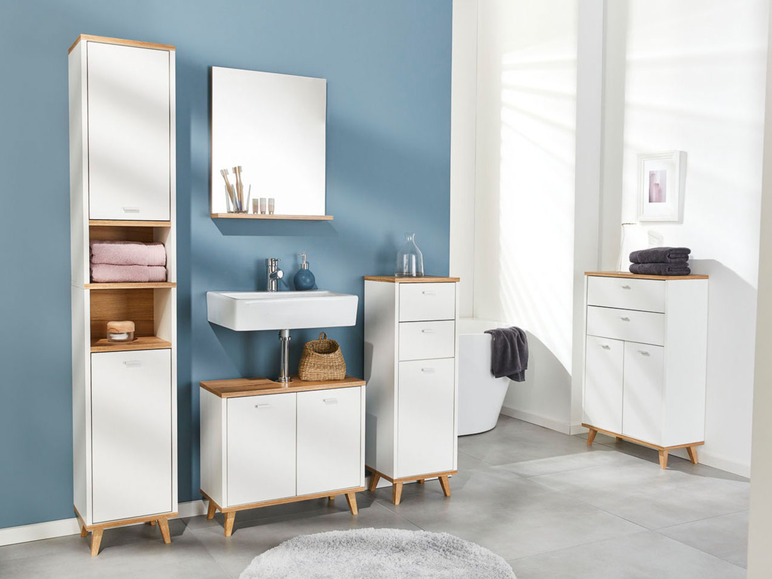 Gehe zu Vollbildansicht: LIVARNO home Waschbeckenunterschrank »Corfu«, mit Siphonausschnitt, modernes Design - Bild 9
