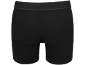 Schwarze Herren-Boxershorts mit grünem Streifen am Bund.