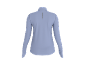 Damen-Sport-Langarmshirt in Lavendel, mit reflektierendem Streifen auf dem Rücken.