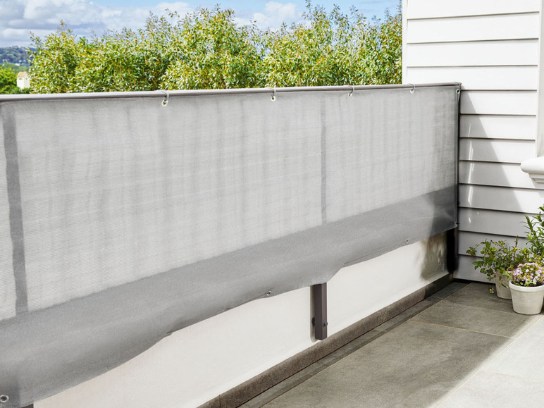 Gehe zu Vollbildansicht: Livarno Home Balkonsichtschutz, 600 x 75 cm, grau - Bild 2