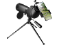 Spektiv mit Stativ und Smartphone-Adapter.