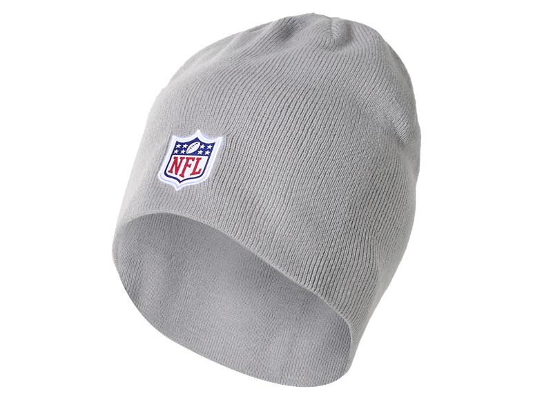 Graue Strickmütze mit NFL-Logo