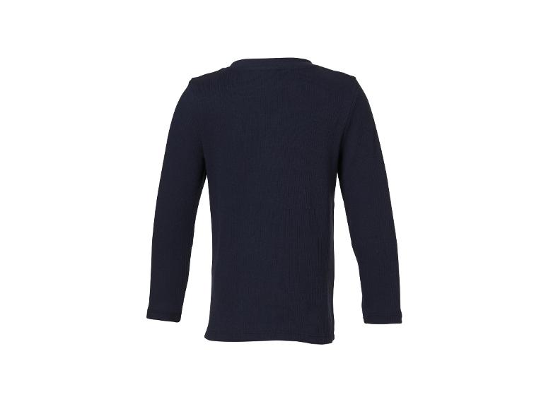 Dunkelblaues Langarmshirt, Rückansicht