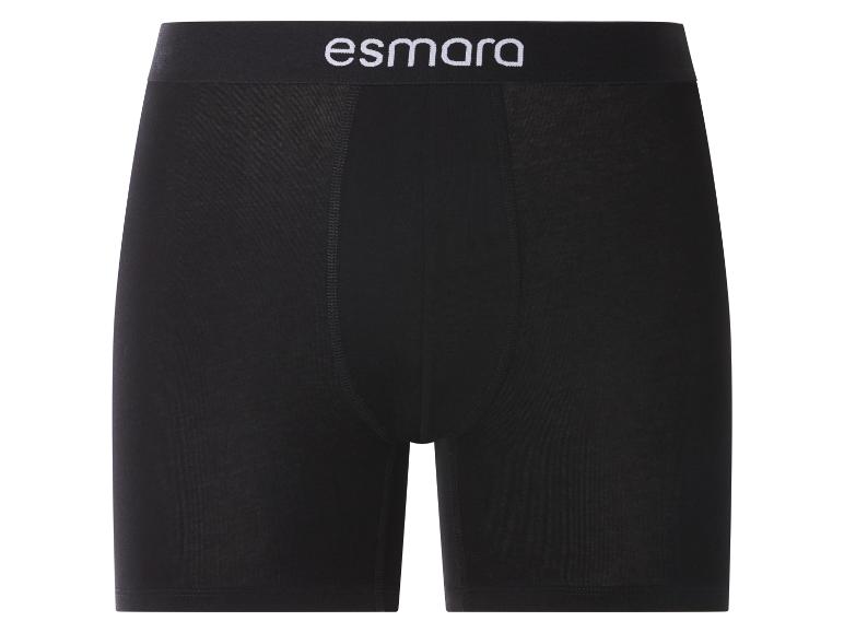 Schwarze Esmara Boxershorts mit weißem Logo am Bund