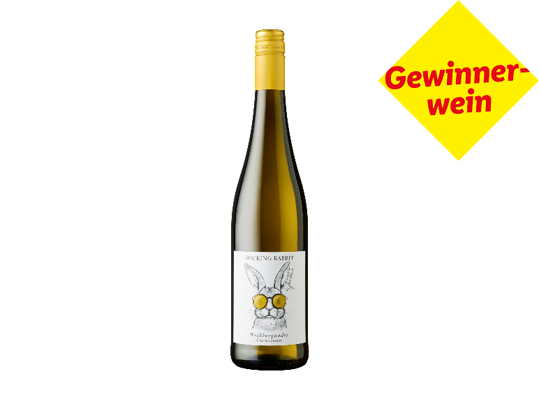Rocking Rabbit Weißburgunder & his best bunnies by Jana Hauck QbA trocken, Weißwein 2025 mit Gewinnerwein-Badge.