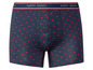 Blaue Boxershorts mit rotem Herzmuster von Happy Shorts.