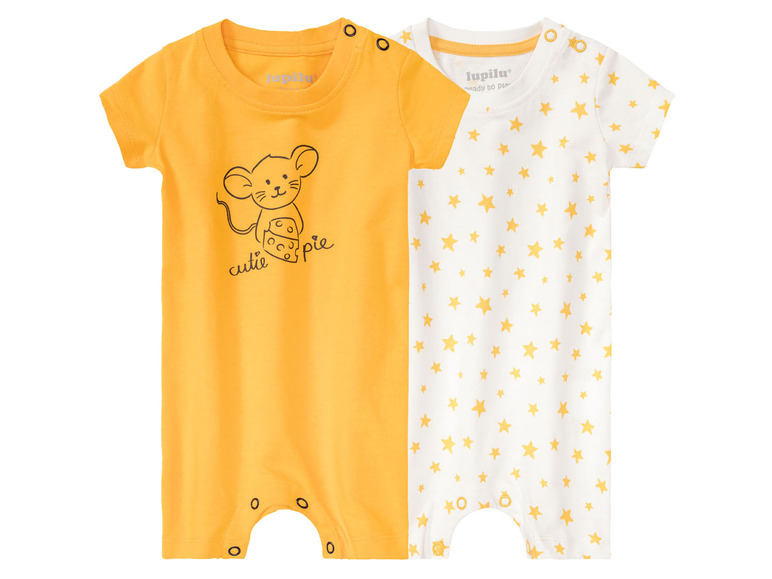 Gehe zu Vollbildansicht: LUPILU® Baby Jungen Pyjama, 2 Stück, aus reiner Bio-Baumwolle - Bild 2