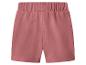 Rosa Kinder-Shorts mit elastischem Bund.