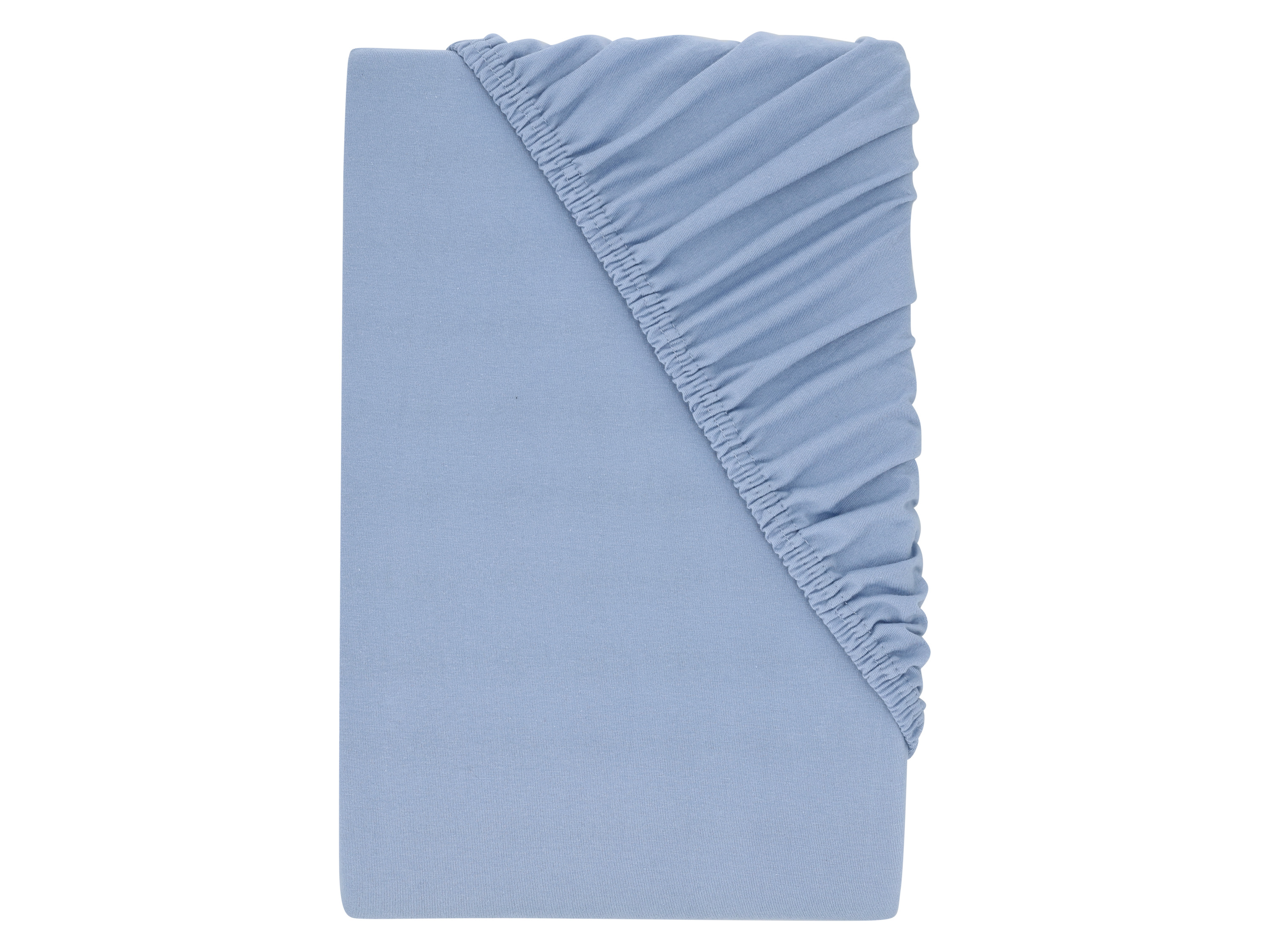 LIVARNO® Jersey-Spannbettlaken, 90-100 x 200 cm (Blau)