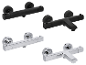 LIVARNO® Thermostat-Dusch- oder Wannenarmatur in Schwarz und Chrom
