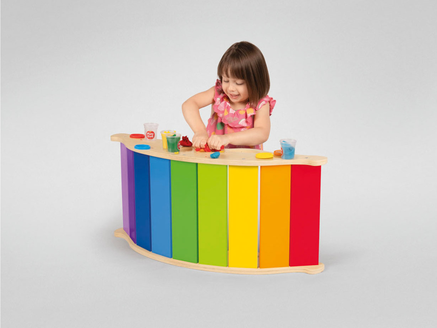 Regenbogenfarben Playtive Holz in LIDL | Balancewippe,