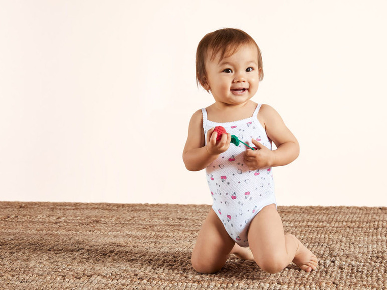 Gehe zu Vollbildansicht: lupilu® Baby Mädchen Body, 2 Stück, in leichter Mesh-Qualität - Bild 3