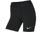Schwarze Kompressionsshorts mit elastischem Bund und sichtbaren Nähten.