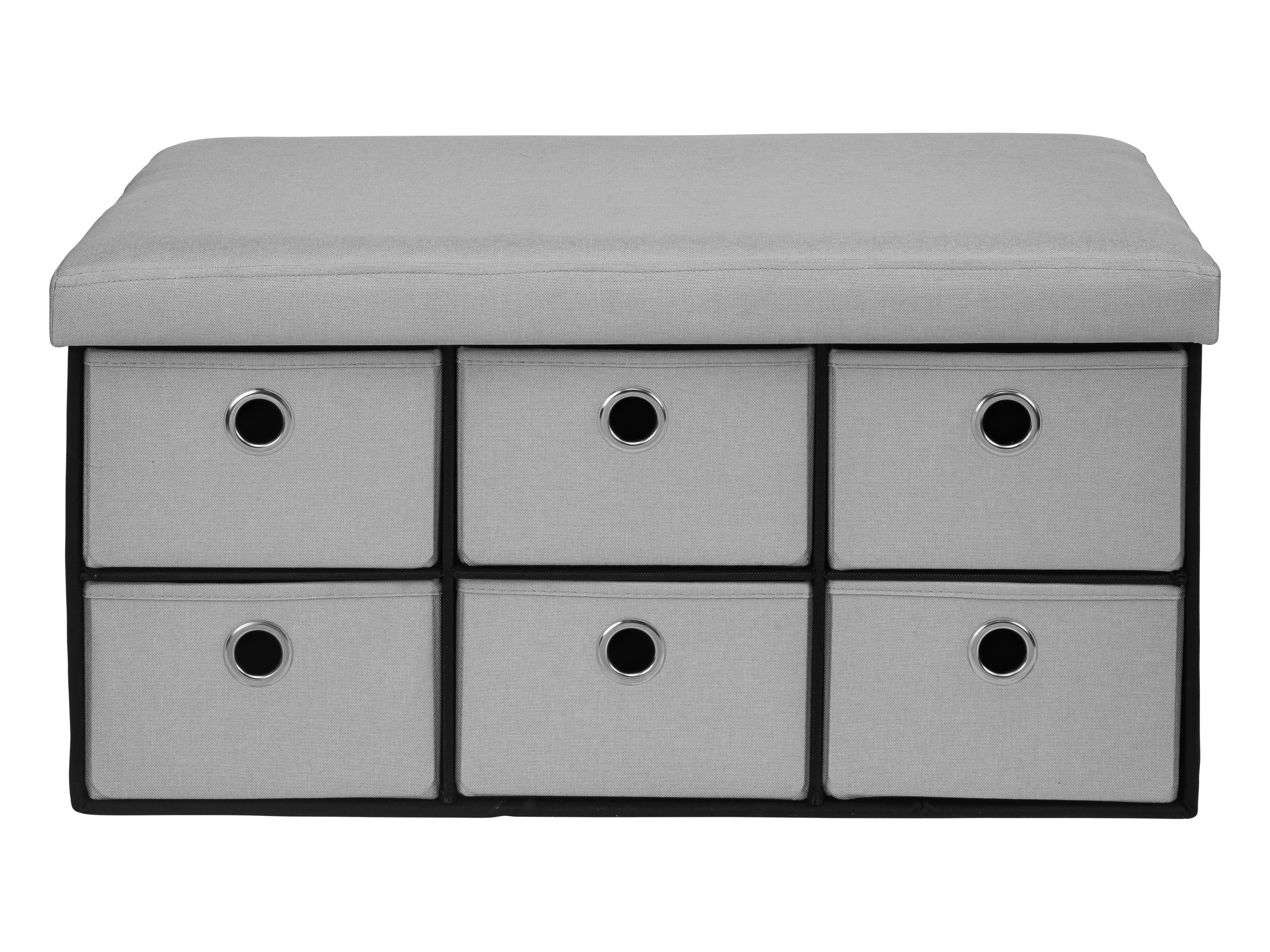 Thumbnail - LIVARNO® Sitzbank faltbar mit 6 Fächern (Hellgrau)