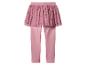 Rosa Leggings mit angenähtem glitzerndem Tüllrock