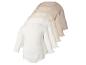 Set aus vier langärmeligen Babybodys in Beige- und Weißtönen.